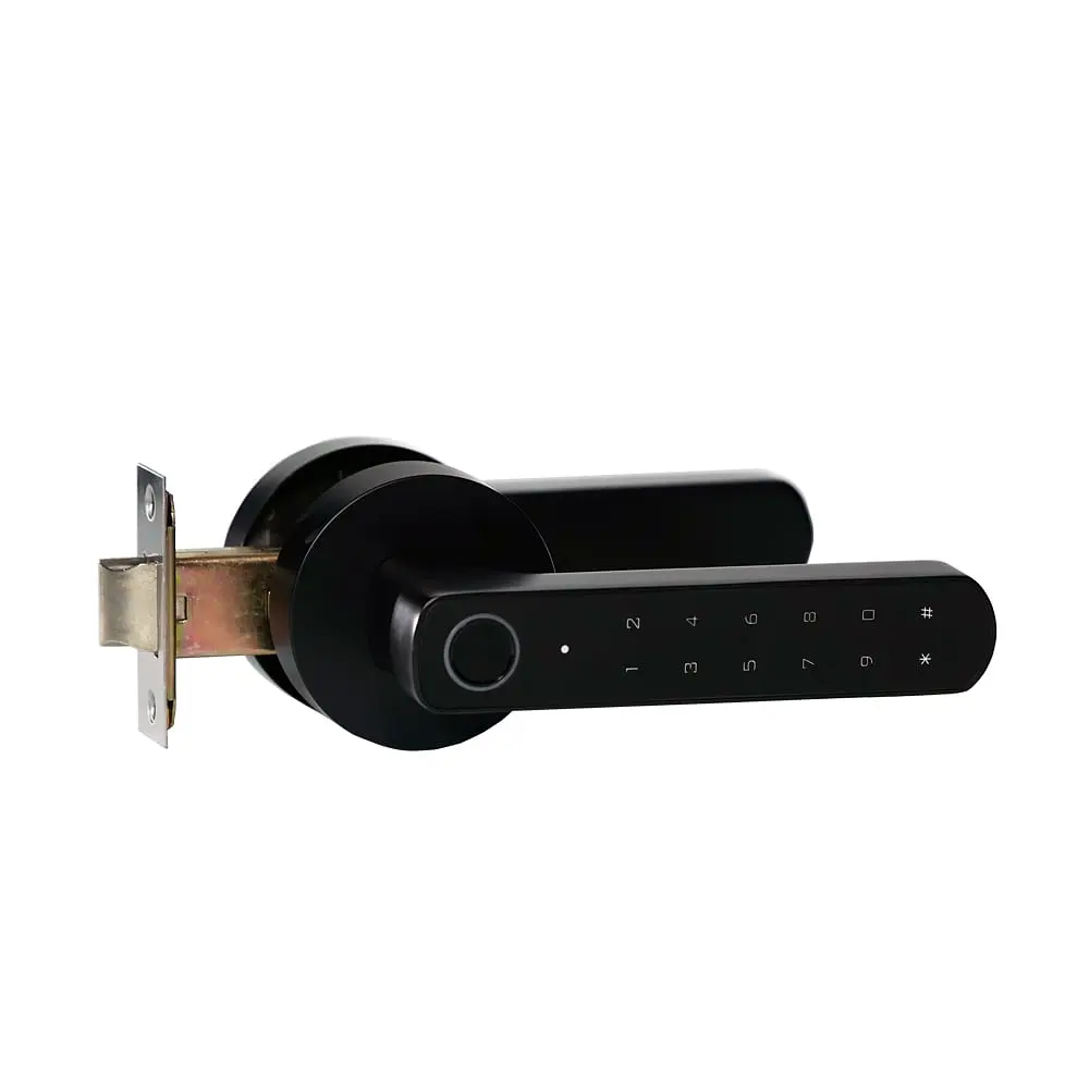 Замок біометричний автономний Trinix TRL-5205BTF Tuya Black з Bluetooth і зчитувачем відбитків пальців (65-00068) - фото 2