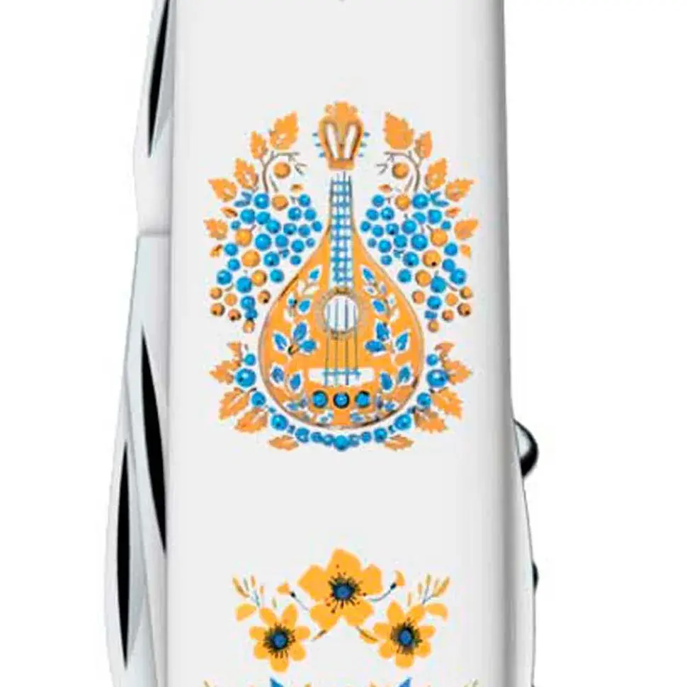 Ніж Victorinox Spartan Ukraine 91 мм 12 функцій біл ,Українські мотиви - фото 4