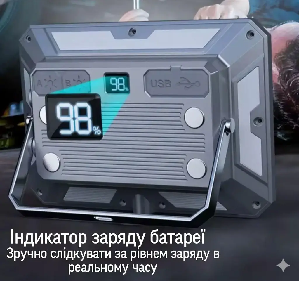 Кемпінговий світлодіодний ліхтар Unibrother KXK-686 з акумулятором 4000 mAh Сріблястий (00364)
 - фото 7