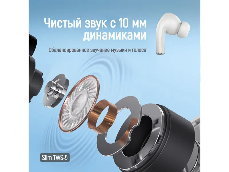 Навушники TWS ColorWay Slim TWS-5 White (CW-TWS5WT) - фото 8