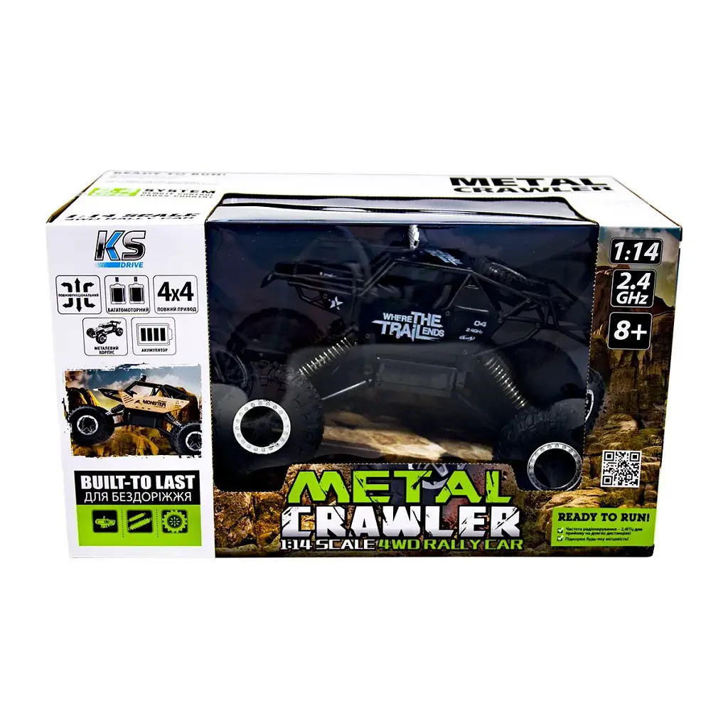 Радіокерована іграшка Sulong Toys OFF-ROAD CRAWLER WHERE THE TRAILENDS Black 1:14 (SL-121RHMBl) - фото 3