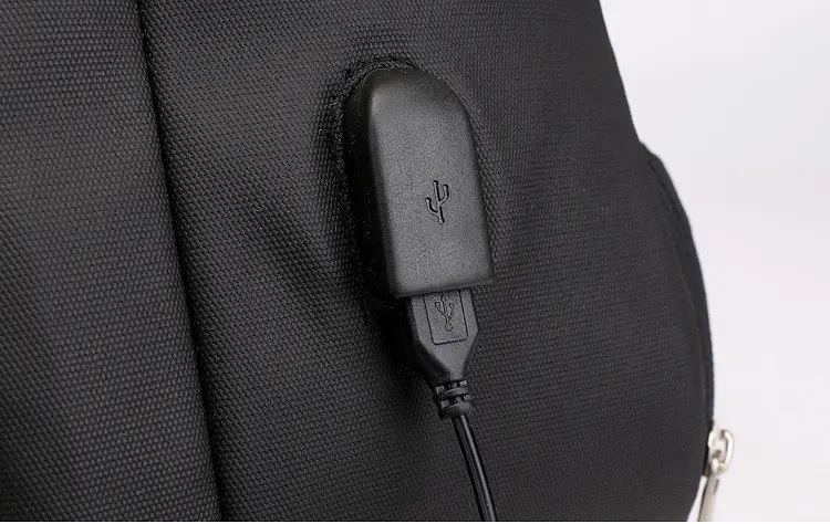 Сумка рюкзак трансформер для ноутбука 15,6" протиударний з USB та кодовим замком Digital Чорний (IBN035B) - фото 6