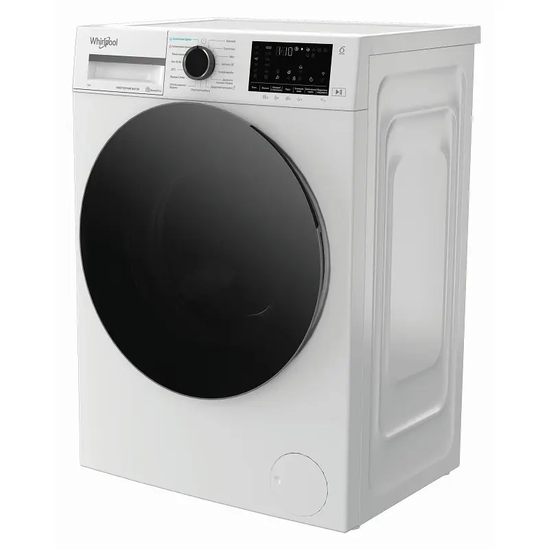 Whirlpool Пральна машина Whirlpool фронтальна, 7кг, 1200, A, 49.6см, дисплей, пара, інвертор, люк чорний, білий - фото 2