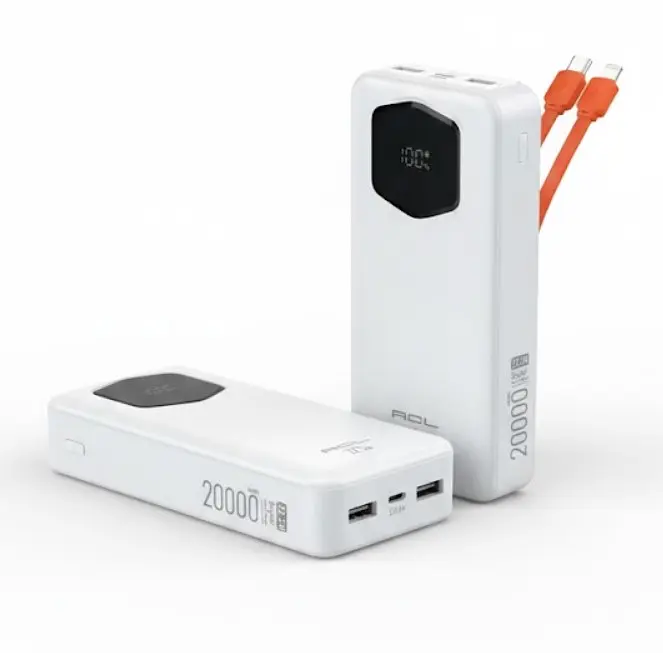 Портативний повербанк ACL PW-140 Power bank 20000 мАг Білий (2104618843) - фото 5