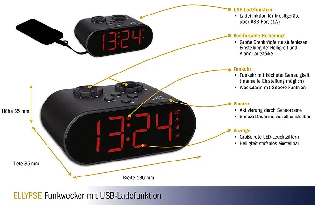 Годинник настільний TFA Ellypse 60255101 - фото 3