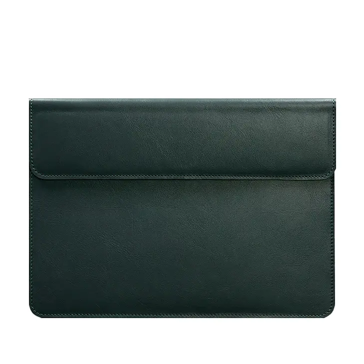 Шкіряний чохол-конверт BlankNote на магнітах для MacBook 14 Зелений - фото 5