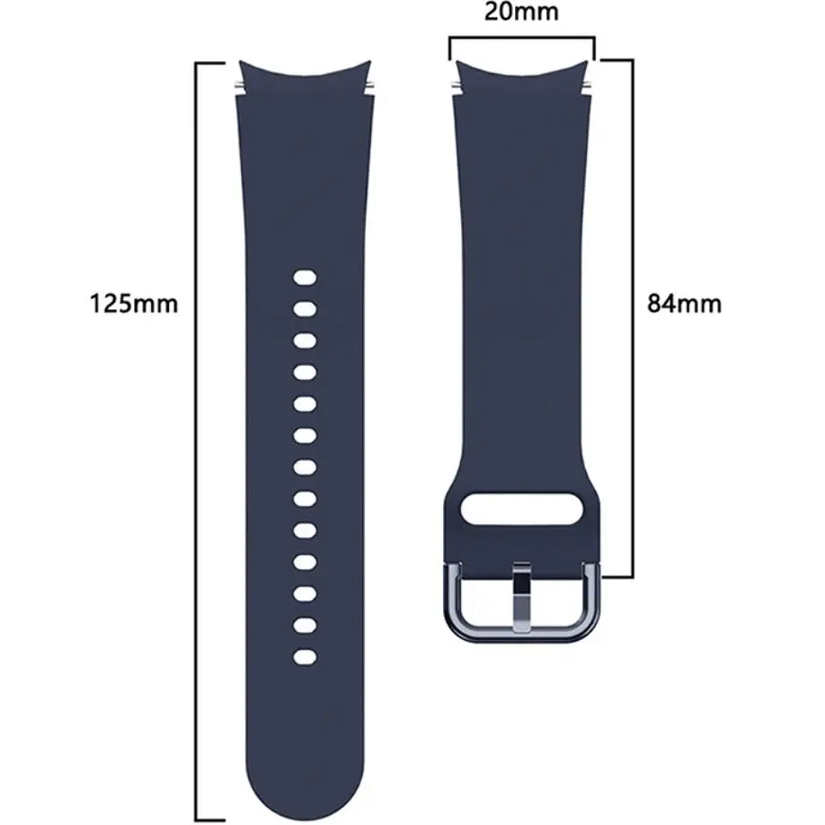 Ремінець силіконовий BeWatch Samsung Galaxy Watch 4/5/Pro SoftTouch Темно-синій (0139309) - фото 6