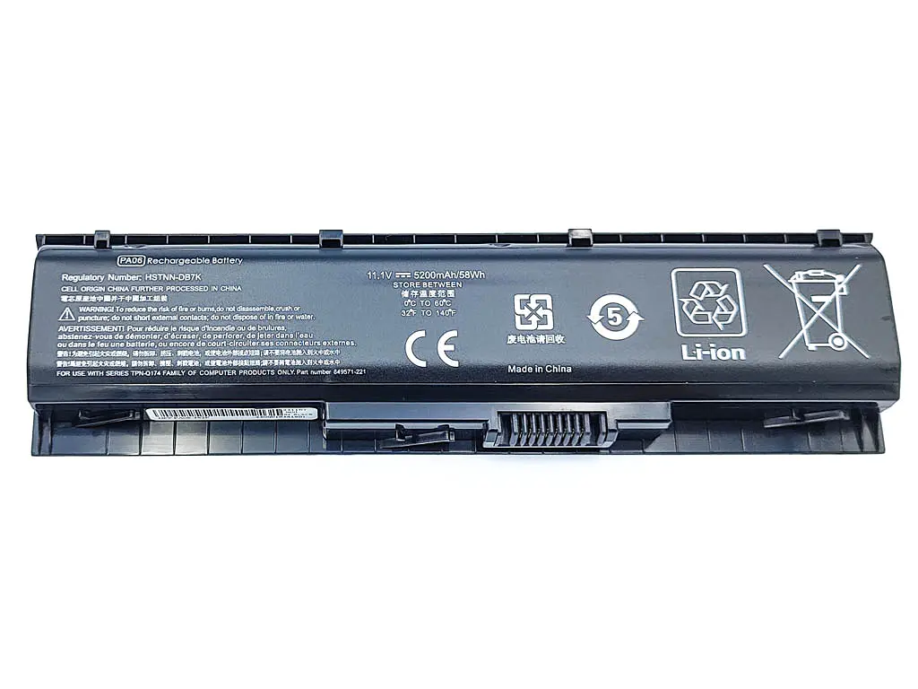 Акумулятор PA06 для HP Omen 17-ab, 17-w, 17-w200 (HSTNN-DB7K) (11.1V 5200 mAh 58Wh) - фото 2