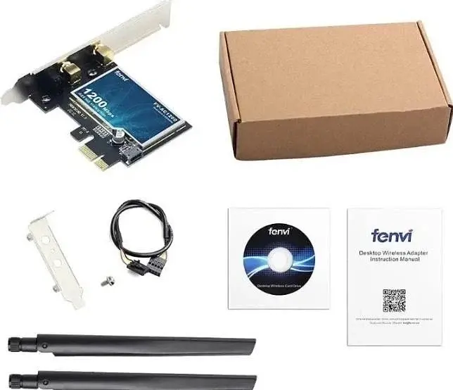 Сетевая карта Fenvi FV-AC1200 Bluetooth + Wi-Fi 2.4 / 5 GHz PCI-E до 1200 Mbps с антеннами (18841) - фото 7