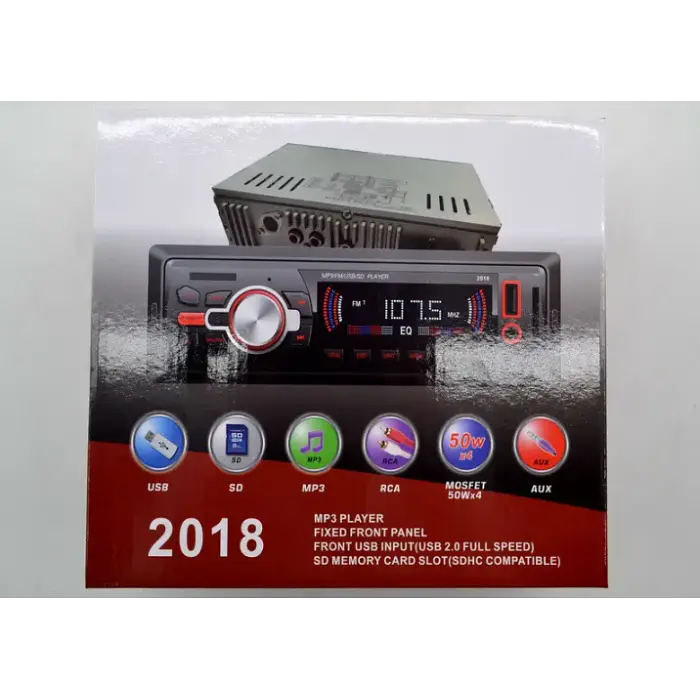 Автомагнітола 1Din магнітола з пультом 2018 MP3+FM+USB+SD+AUX 4x50W - фото 4