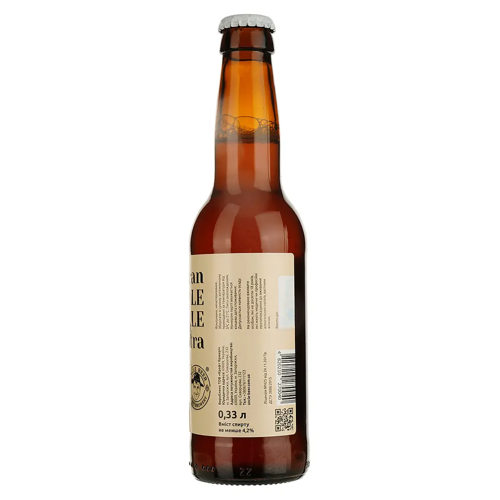 Пиво Uncle Beer American Pale Ale Citra верхового бродіння 4.2% 0.33 л - фото 2