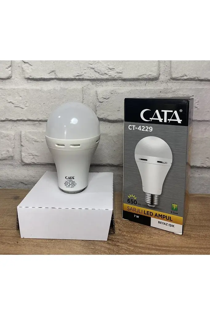 Лампа акумуляторна САТА CT-4229 9W в патрон Е27 акб 1200mAh 6400K (59314) - фото 4