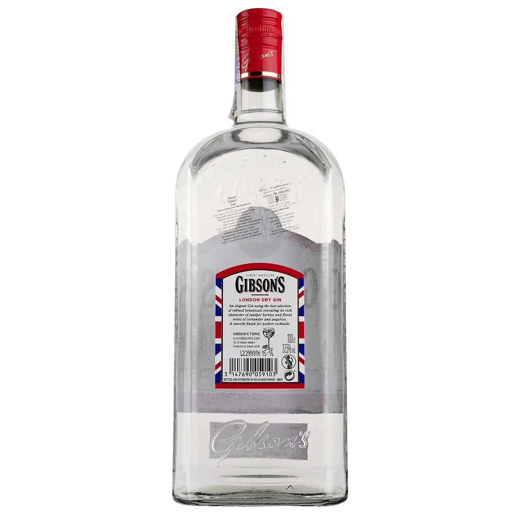 Джин Gibson's London Dry, 37,5%, 1 л - фото 2