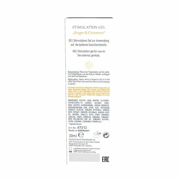 Стимулюючий гель для жінок, 30 мл Hot Shiatsu Stimulation Gel Ginger Cinnamon - фото 2