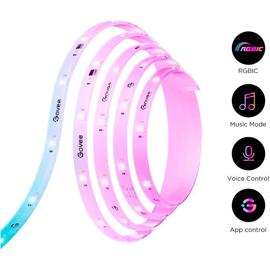 Світлодіодна стрічка Govee H612A Strip Light S with Protective Coating RGBICW 5м [H612ACD1] [136703] - фото 8