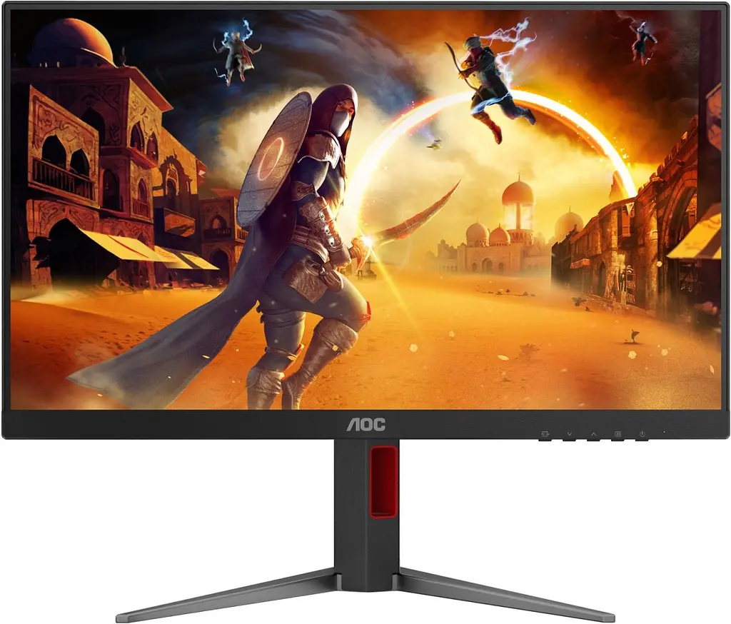 Монітор TFT 23.8" AOC 24G4HA, IPS, 200Гц, 2xHDMI, DP, HAS, Pivot, колонки, чорно-червоний (24G4HA) - фото 10
