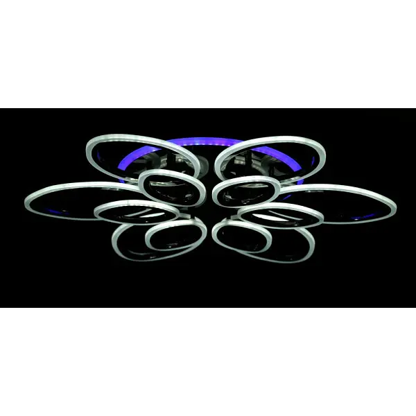 Стельова LED люстра з димерним пультом і підсвічуванням Splendid-Ray 30-3979-45 - фото 3