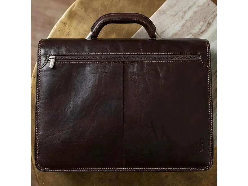 Чоловічий діловий портфель 8009/42 moro Коричневий 41x31x15 см TONY PEROTTI sum0029074 - фото 7