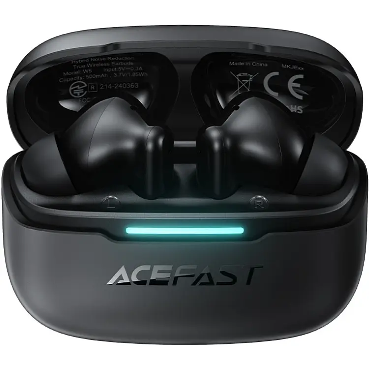 Наушники TWS Acefast W5 hybrid noise reduction black - фото 2