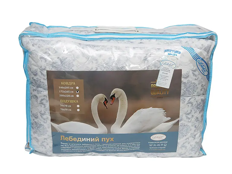 Ковдра Лелека - Лебединий пух преміум полегшена 200x220 євро (250 гр/м2) - фото 2