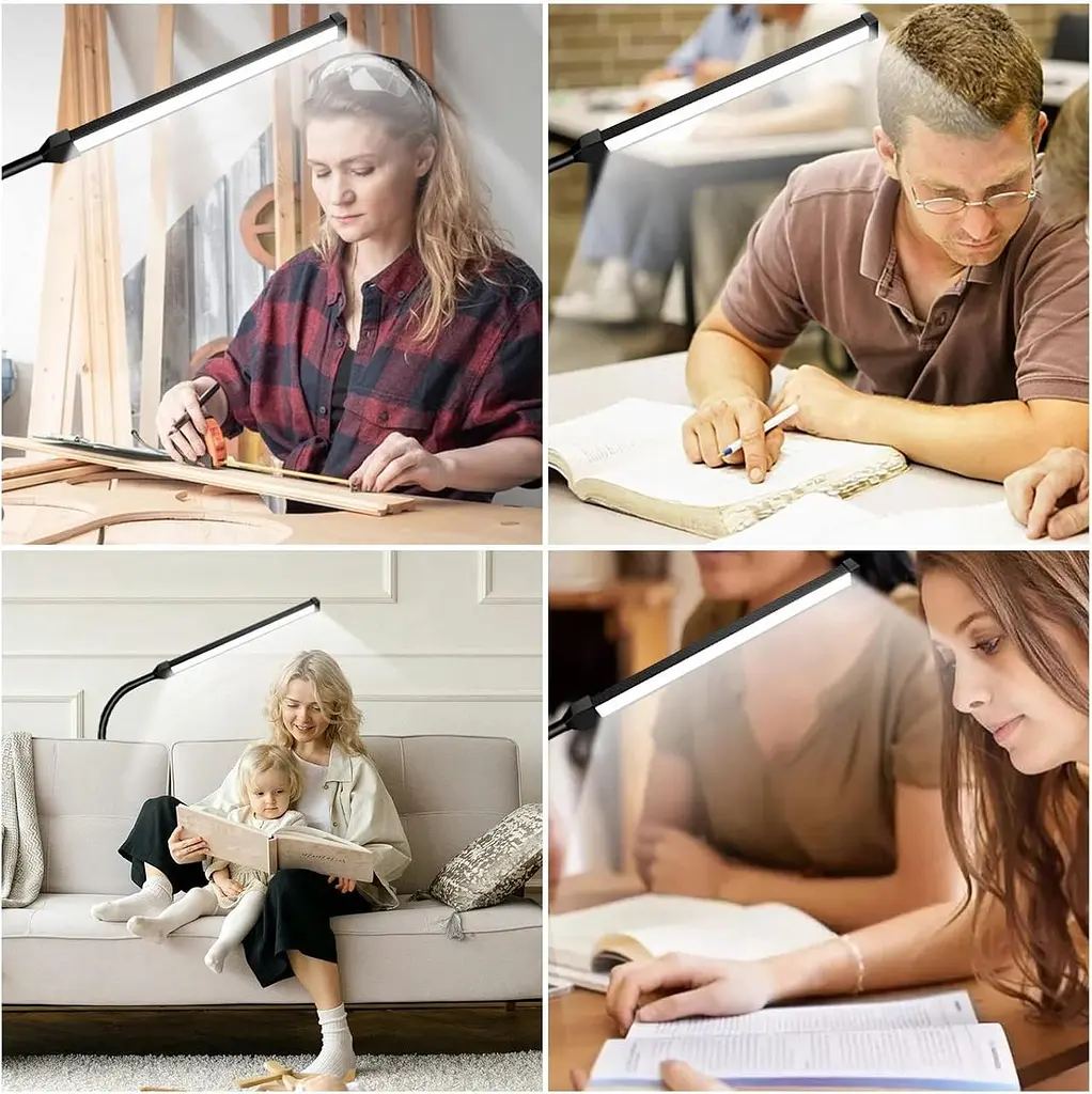 Світлодіодний торшер з регульованою гусячою шиєю для нарощування вій, для татуювання - фото 5