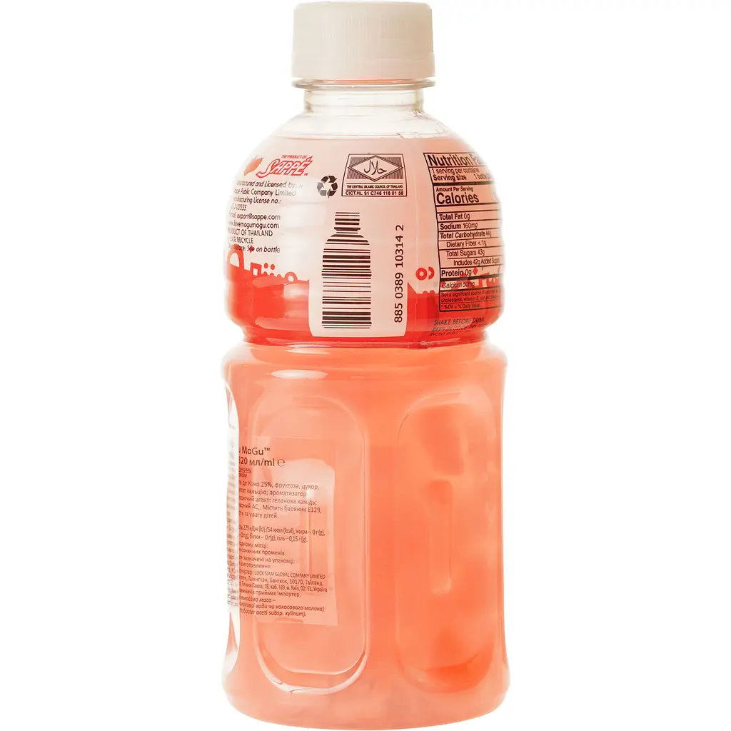 Напій MoGu MoGu зі шматочками желе Nata de Coco та смаком полуниці 320 мл - фото 2