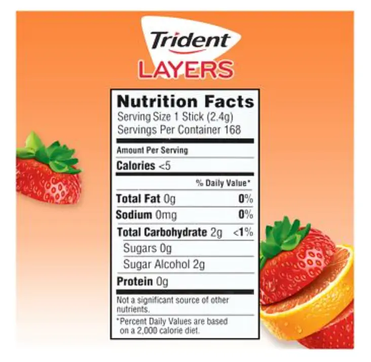 Жувальна гумка Trident Layers Wild Strawberry and Tangy Citrus 14 стіків - фото 5
