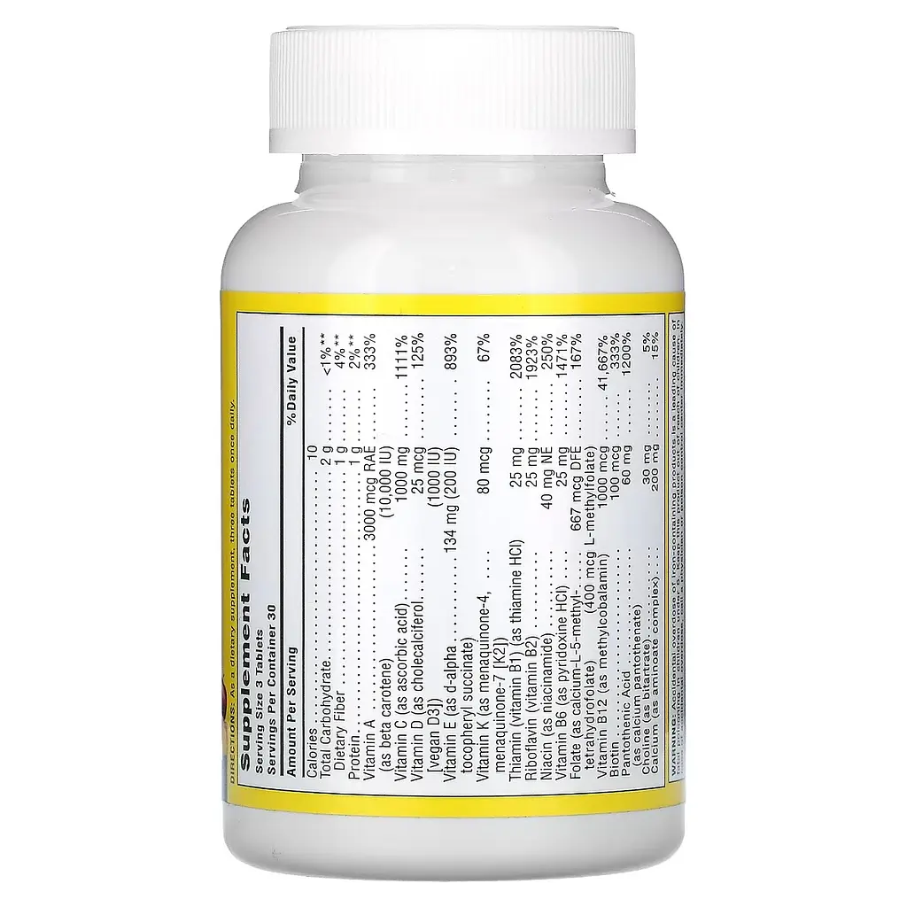 Мультивитамины и минералы Nature's Plus Source of Life Multi-Vitamin &amp; Mineral Supplement 90 таблеток - фото 2