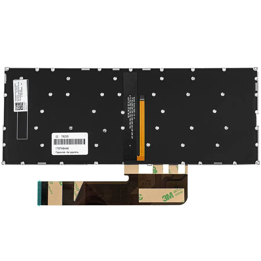 Клавіатура для ноутбука LENOVO (Yoga 530-14ARR 530-14IK) rus чорний без фрейма підсвічування клавіш - фото 2