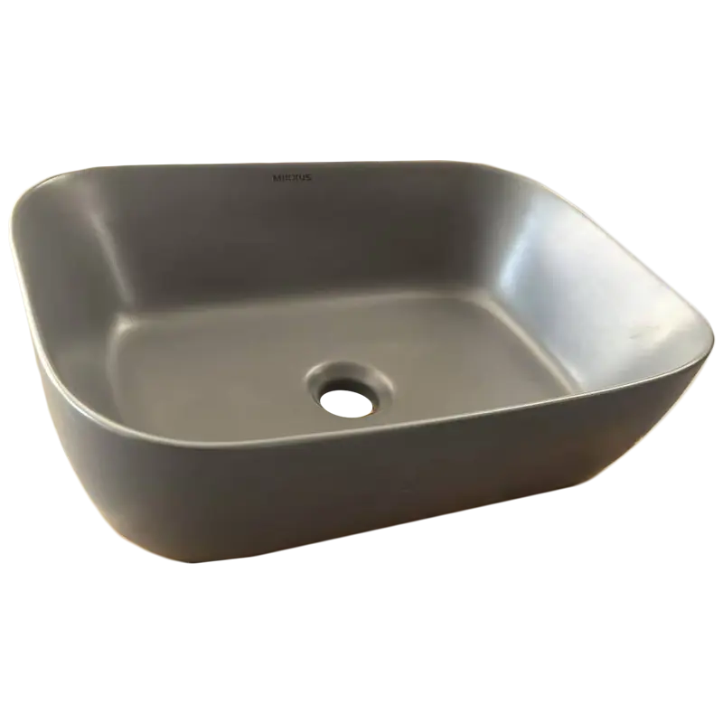 Умивальник накладний Mixxus Premium Diverse-0116 grey 455x330x135 мм MP6651, Графит - фото 6