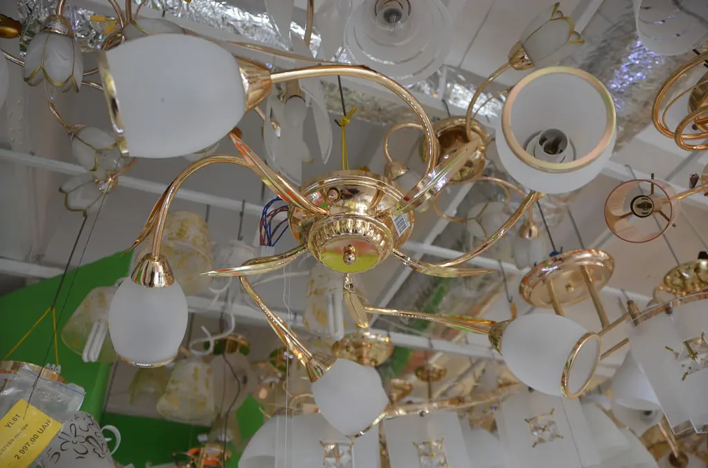 Люстра потолочная Brille флористика E14 60W G (LK-155S/5) - фото 7