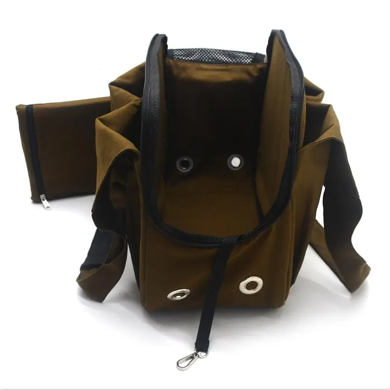 Сумка переноска для малих порід собак та котів Zoo-hunt Корс S 20х39х30 см коричнева - фото 3