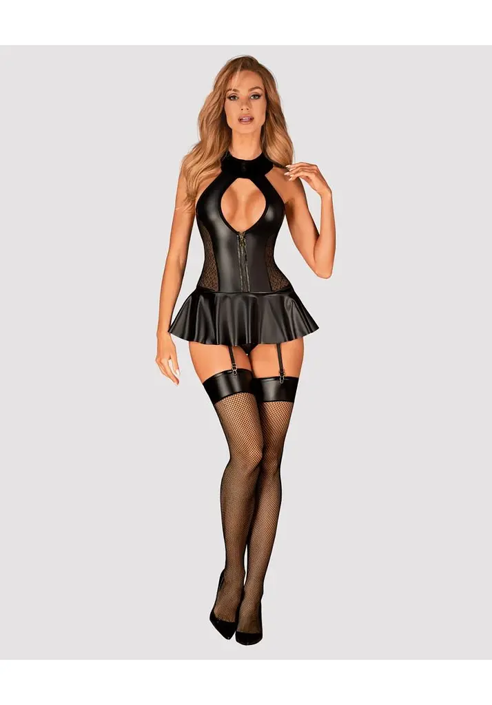 Панчохи Obsessive Darkessia L/XL чорний - фото 3
