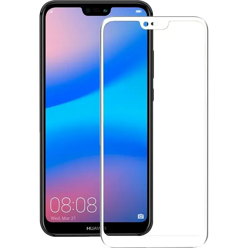Захисне скло Mocolo 2.5D Full Cover Tempered Glass Huawei P20 lite full glue White - фото 2