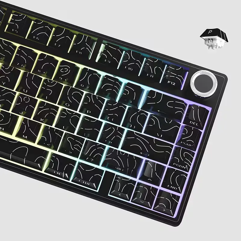Набір кейкапів PBT Black Lines / 97 шт / OEM-профіль / Black - фото 7