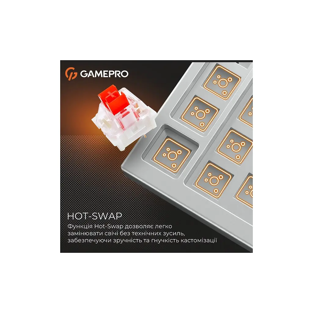 Клавиатура GamePro Genesis Metallic MK144G Outemu Red Switch USB UA Gray (MK144G) - фото 12