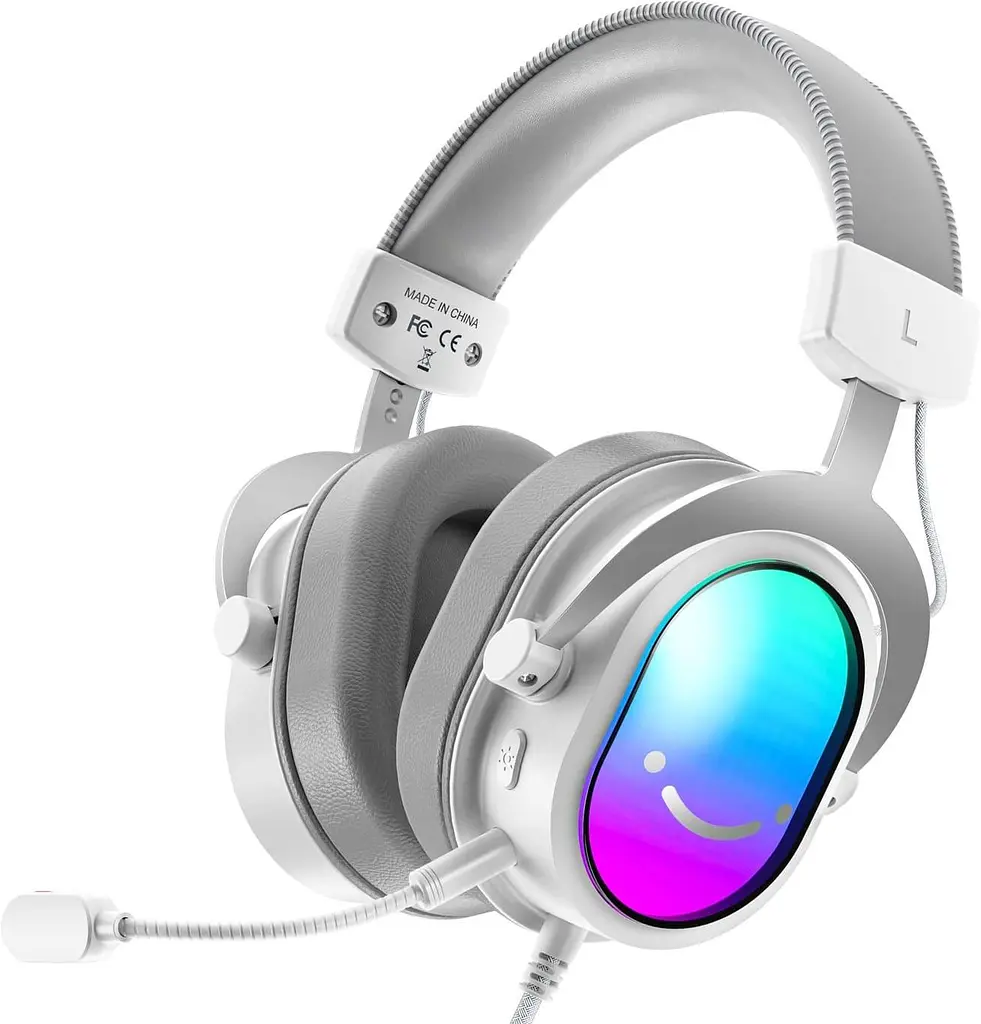 Ігрова гарнітура Fifine H16 7.1 RGB White (H16W) - фото 2