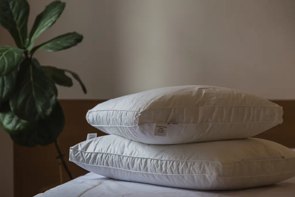 Подушка Ecotton 50х70 см Ecofill Premium антиалергенна з кантом біопух біла в чохлі для зберігання White (25070) - фото 10