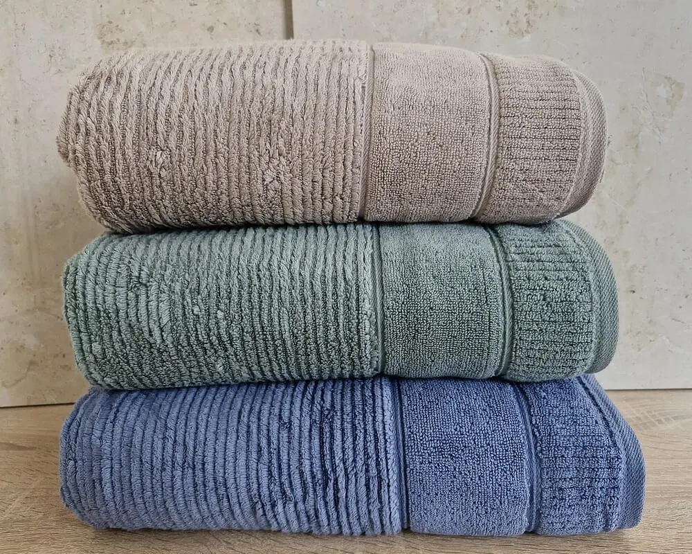 Набір турецьких махрових рушників Cestepe MicroCotton Premium 3 штуки 70x140 Nevara 2 щільність 600 г/м2 - фото 3