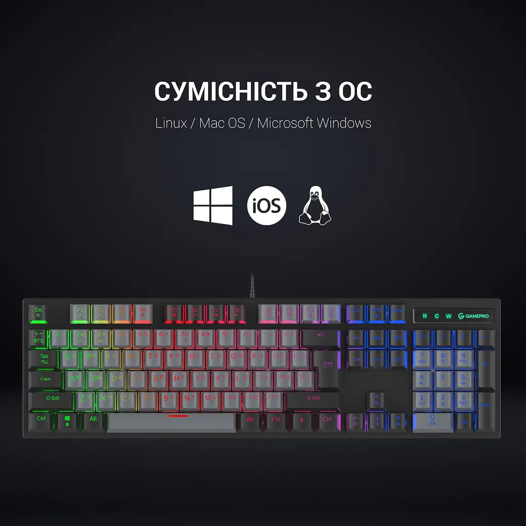 Клавиатура GamePro Blue Switch механическая (MK105B) - фото 12