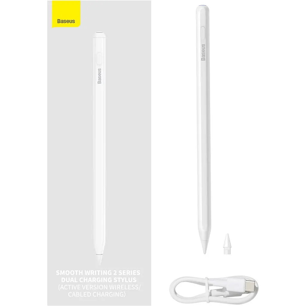 Стилус Baseus Smooth Writing 2 Series Dual Charging Moon White (P80015804213-00) [165256] - фото 7