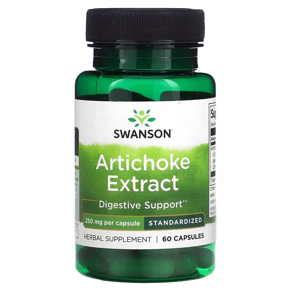 Экстракт листьев артишока Artichoke Extract 250 mg, 60 капсул Swanson vit0004250 - фото 2