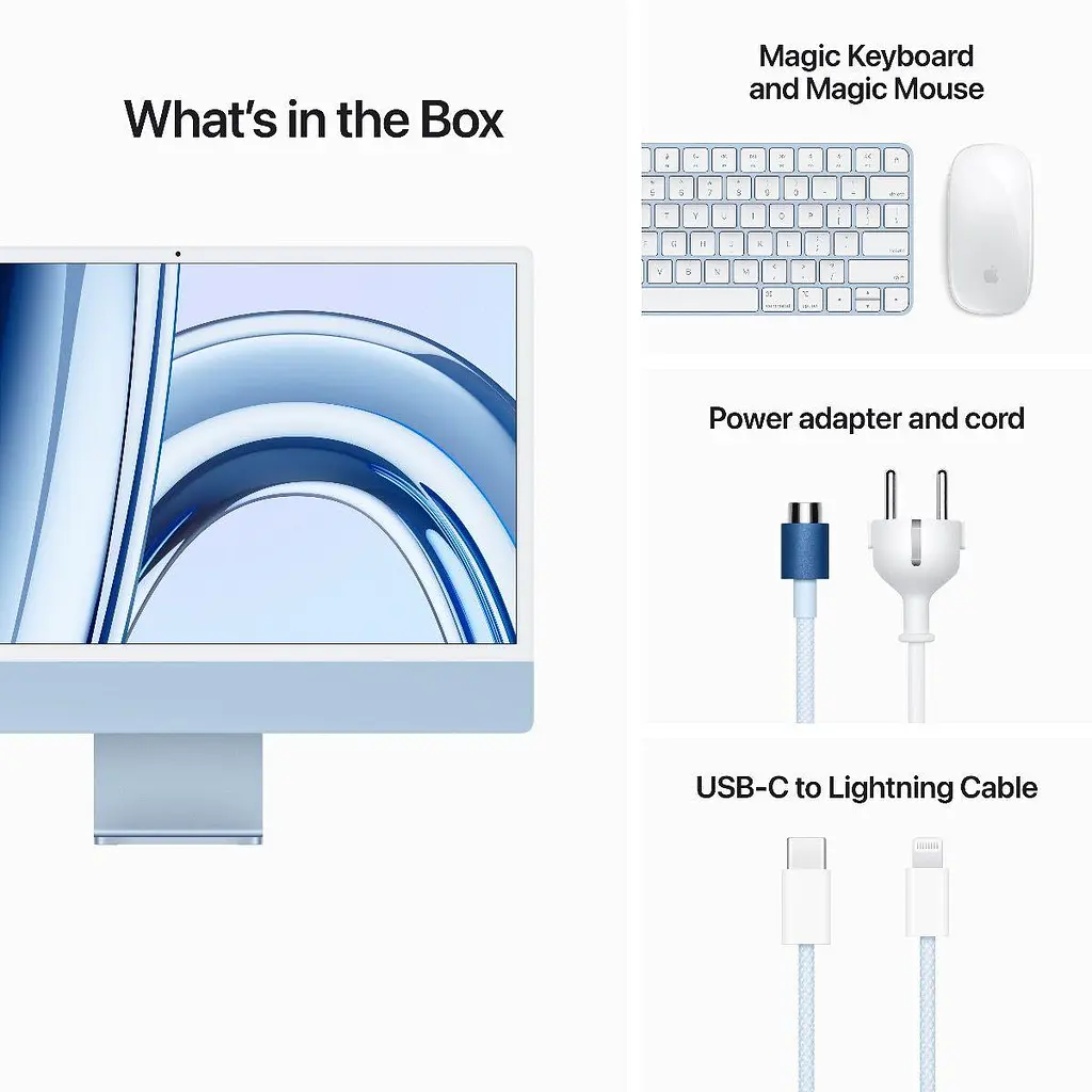 Моноблок Apple iMac 24 M3 Blue (MQRQ3SL/A) - фото 7