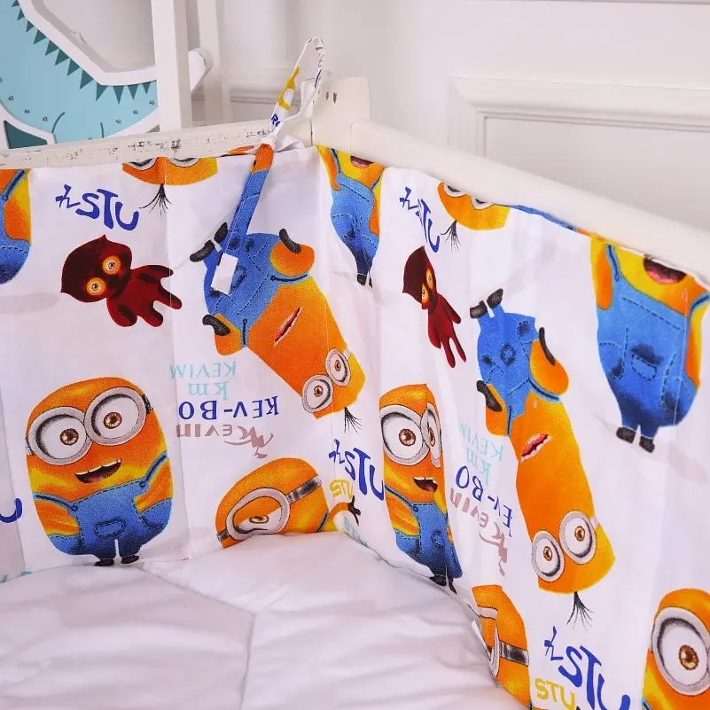 Сплошной бортик в кроватку MirSon Kids Time 20-0036 Minions 30х180 см (2200009665400) - фото 3