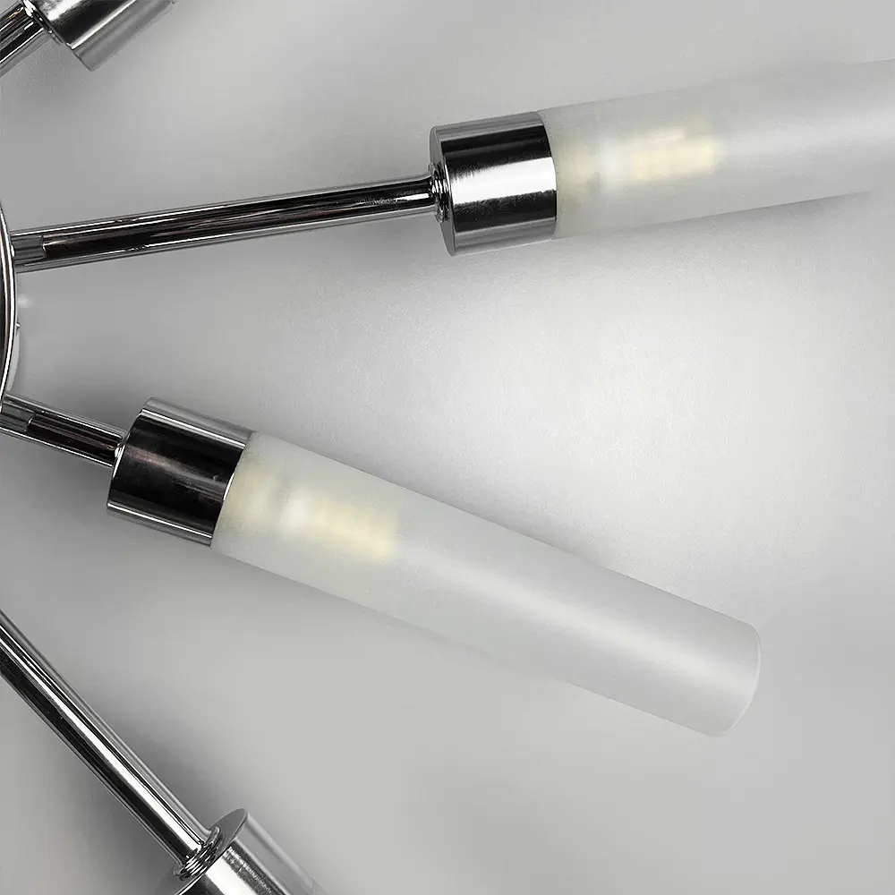 Потолочная люстра в форме солнечных лучей на 12 плафонов G9 Ø 69х8 см Line F | Ст. 1276/12 CH - фото 2