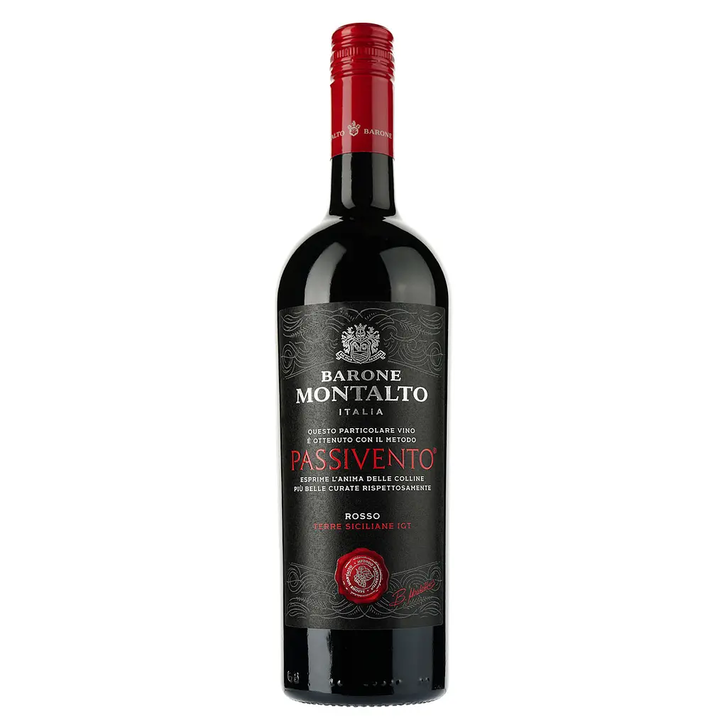 Вино Barone Montalto Passivento Rosso Terre Siciliane IGT, красное, полусухое, 0,75 л - фото 2