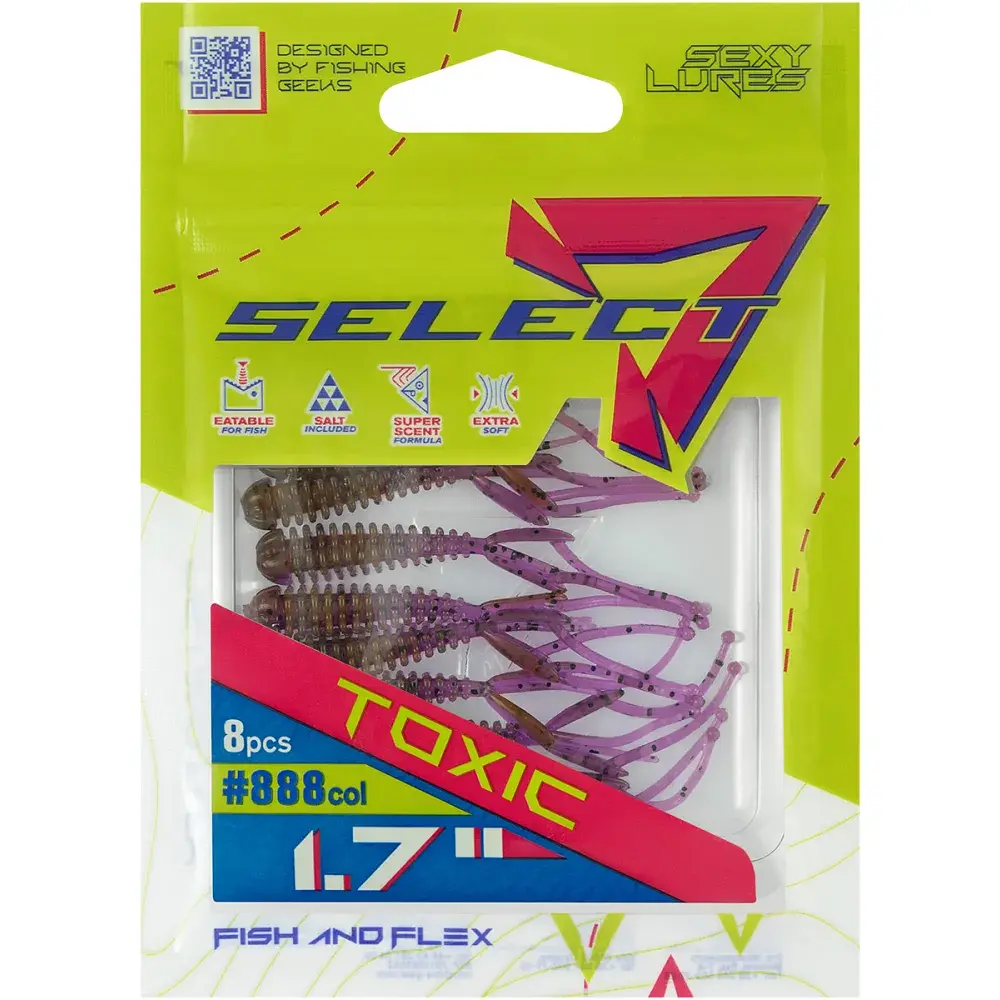 Силікон Select Toxic 1.7" 888 FE (8 шт/уп) - фото 2