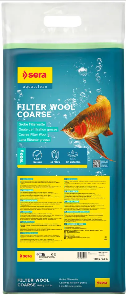 Синтетична вата для фільтрів Sera Filter Wool Coarse 1 кг 541572
