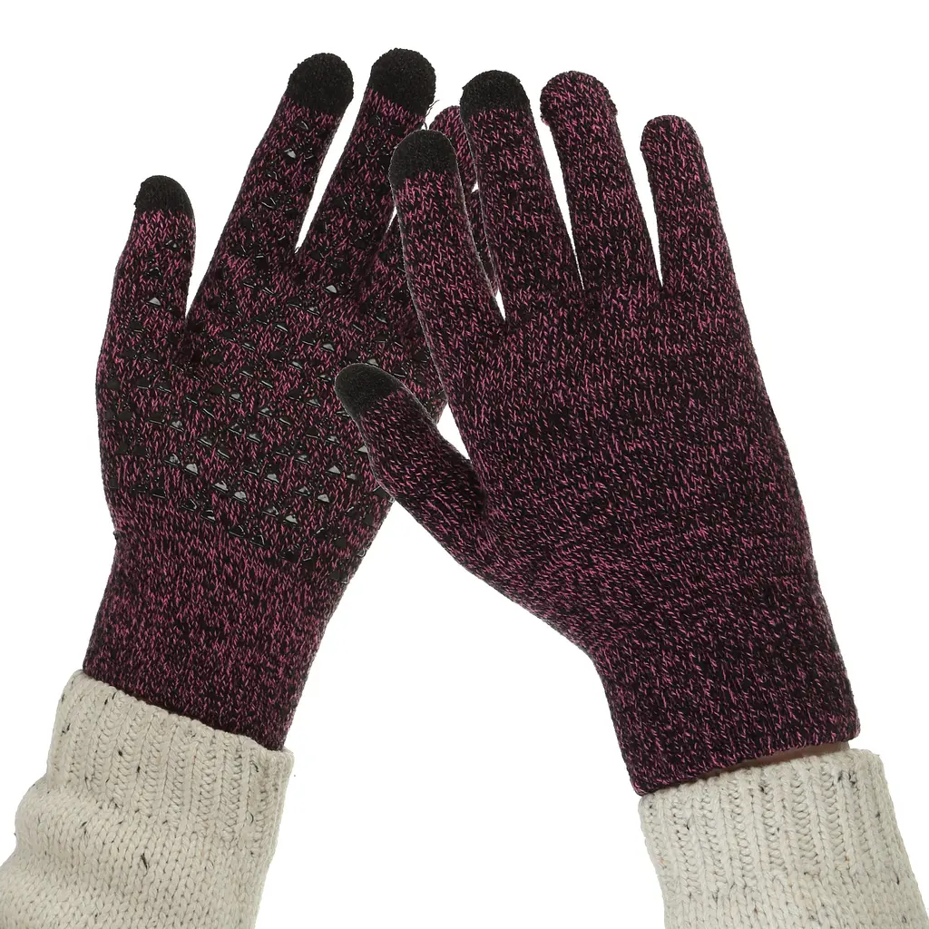 Рукавички для сенсорних екранів ArmorStandart Melange Purple/Black size XL (ARM59872) - фото 4
