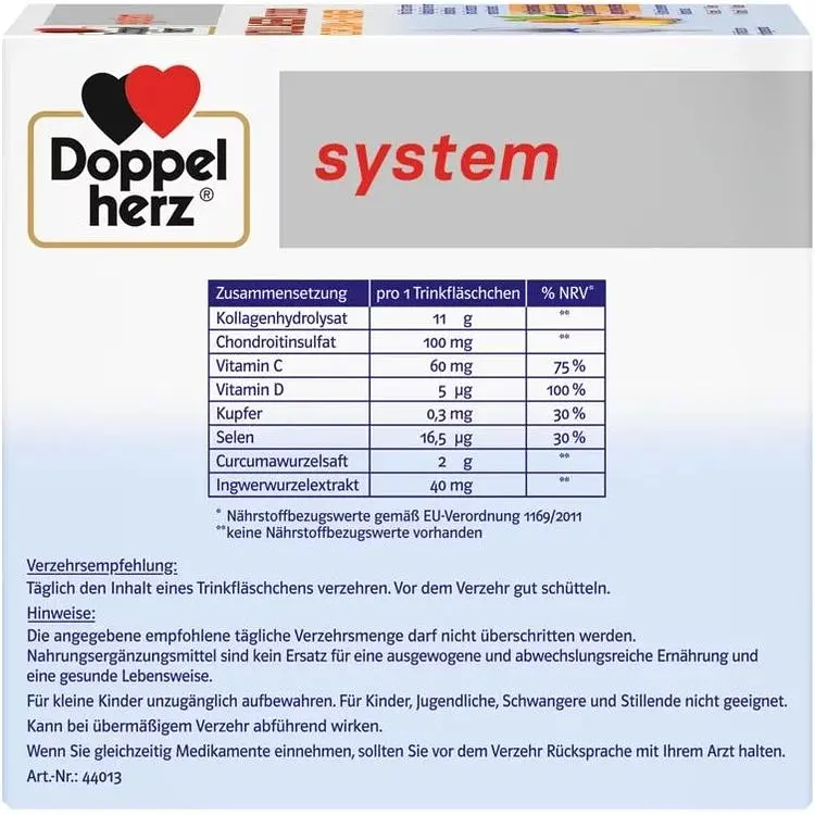 Харчова добавка Doppelherz System Колаген 11.000, Куркума + Імбир 750 мл (25 мл x 30 флаконів) - фото 3
